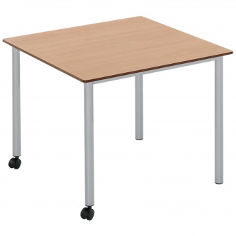 Quadrattisch 85 x 85 cm, Platte Melamin, Tischhöhe DIN2 - 53 cm 